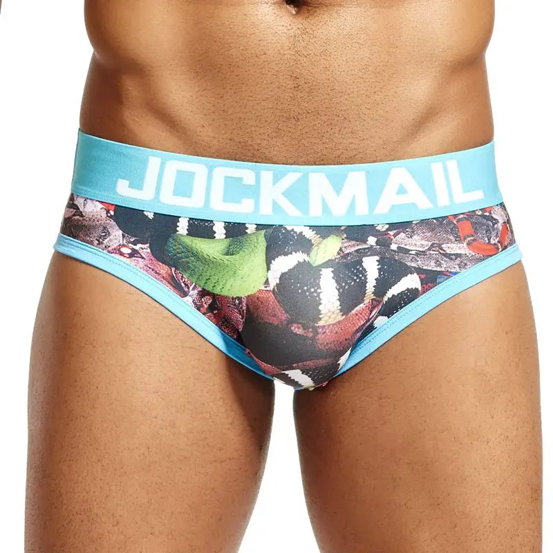 Animal Cartoon Print Men Underwear Nylon Ice Silk Sexy Men Briefs Breathable Slip Cueca Gay Male Panties Underpants Briefs