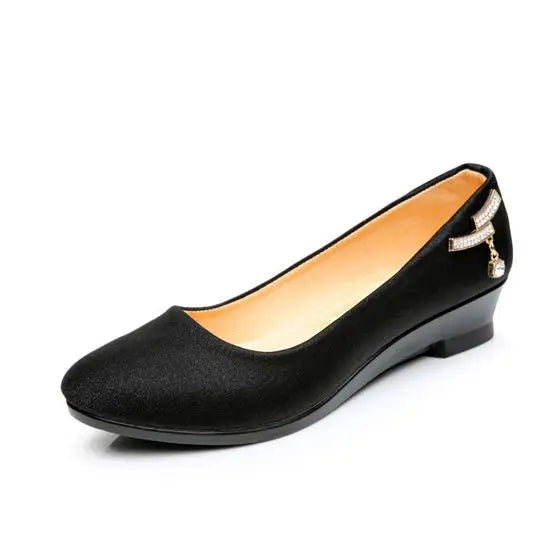 Women Ballet Wedges Shoes Female for Work Cloth Shoes Women Sweet Loafers Slip On Women's Wedges Shoes Oversize New Boat Shoes