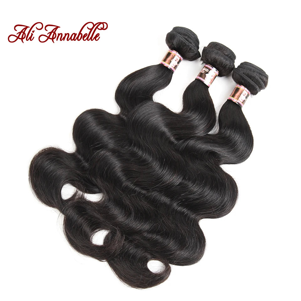 Body Wave Human Hair Bundles Peruvian Human Hair Weave Bundles 1/3/4 PCS Bundles Deal Ali Annabelle Hair Extensions 30 Inch