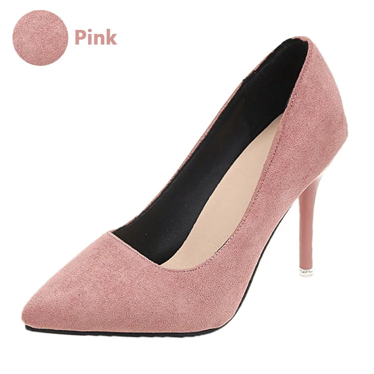 Aphixta Shoes Woman Super High Heels Pumps Nude 10cm Thin Heels Wedding Shoes Party Ladies Shoes US Large Size 48 Classic Pumps
