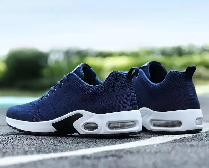Fashion Men & Women Casual Platform White Breathable Mesh Anti-Slip Sneakers Running Shoes Autumn Winter Trend