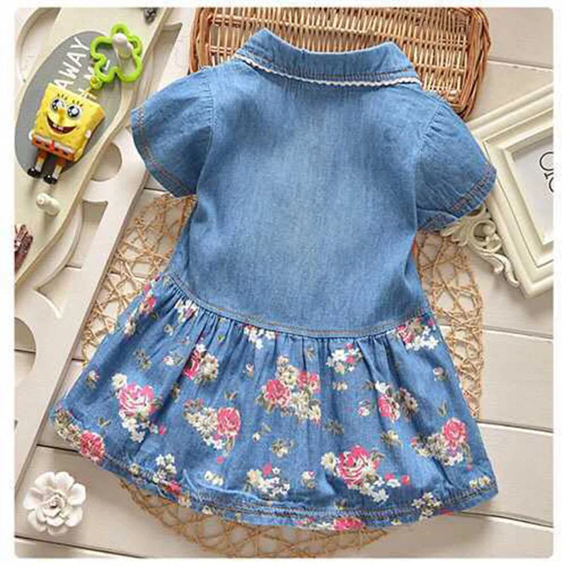 New Summer Baby Girls Clothes Children Cute Fashion Short Sleeved Dress Toddler Casual Costume Infant Outfits Kids Sportswear