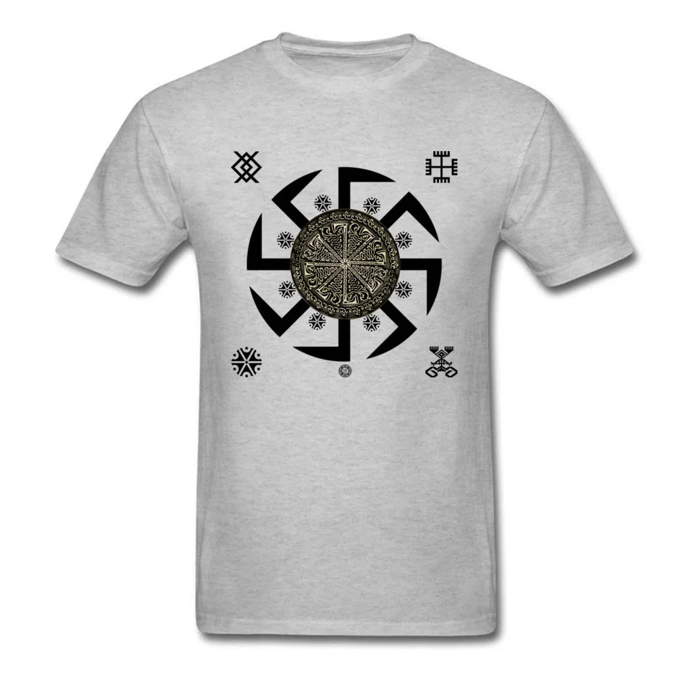 Men's T Shirt Mexico Kolovrat Symbol Tshirt Legend of Kolovrat Sparta Warrior White T Shirt Cool 3D Print Movie T-Shirts Russia