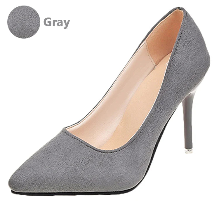 Aphixta Shoes Woman Super High Heels Pumps Nude 10cm Thin Heels Wedding Shoes Party Ladies Shoes US Large Size 48 Classic Pumps