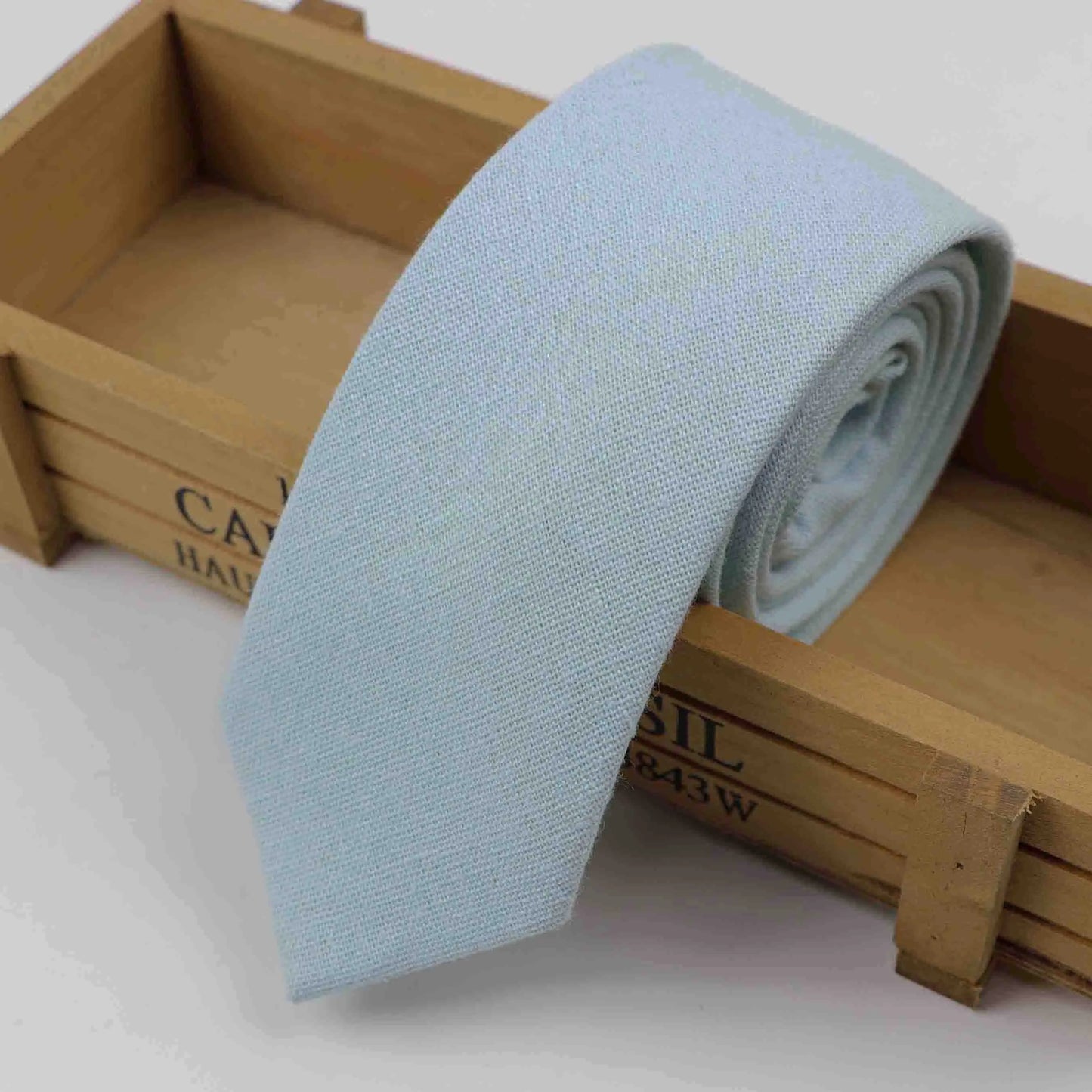 Cotton Ties Men's Solid Color Tie Narrow Necktie Slim Skinny Cravate Narrow Thick Neckties BAZAARHUBO
