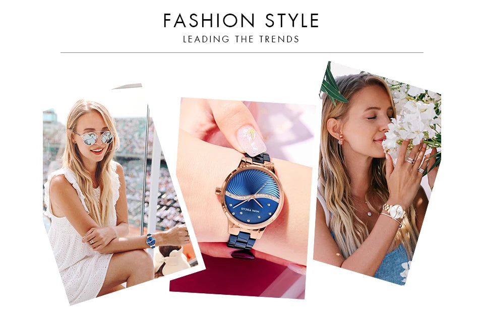 MINI FOCUS Womens Watches Top Brand Luxury Ladies Ultra Thin Watch Stainless Steel Waterproof Clock Quartz Wristwatch Woman 0263