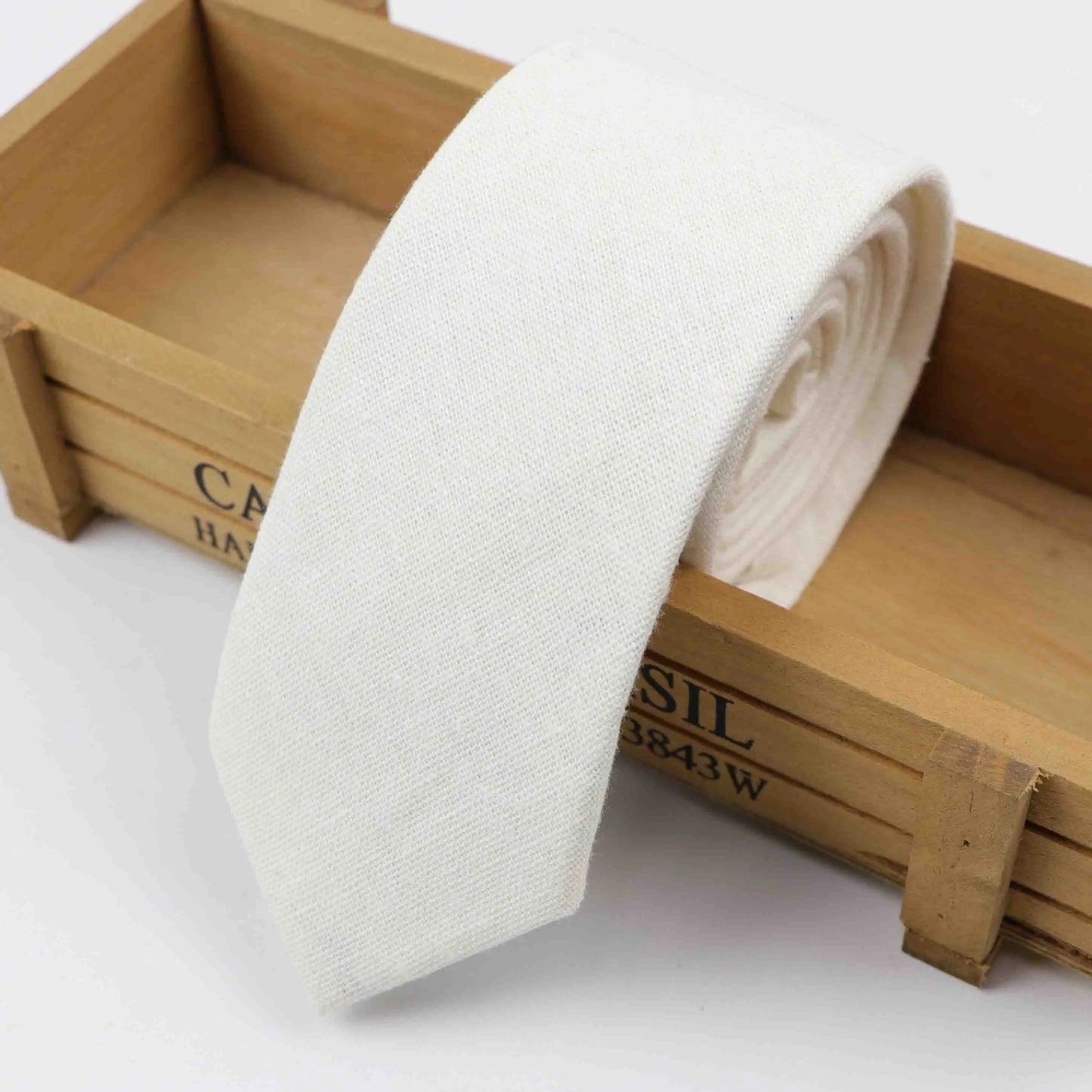 Cotton Ties Men's Solid Color Tie Narrow Necktie Slim Skinny Cravate Narrow Thick Neckties BAZAARHUBO
