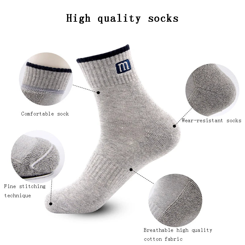 3Pairs/Lot High Quality Men's Socks Cotton Fashion Sports Male Socks Breathable Comfortable Plue Men Socks