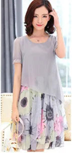Women's Dress Set 2 piece Suit Girl Summer Chiffon Long Korean Blouse  Floral set for Beach Daily Japanese ouc2506