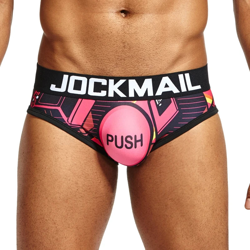 Animal Cartoon Print Men Underwear Nylon Ice Silk Sexy Men Briefs Breathable Slip Cueca Gay Male Panties Underpants Briefs