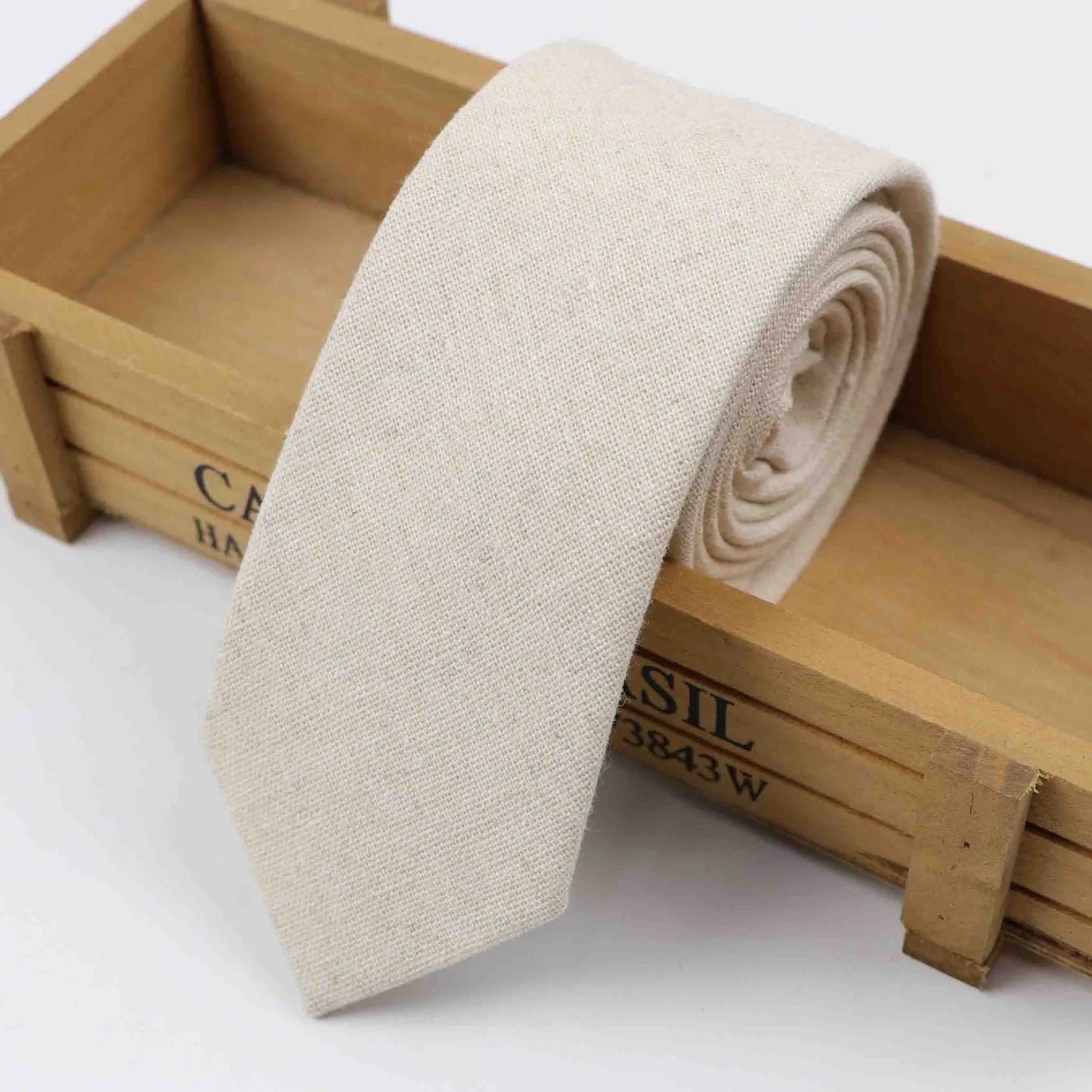 Cotton Ties Men's Solid Color Tie Narrow Necktie Slim Skinny Cravate Narrow Thick Neckties BAZAARHUBO