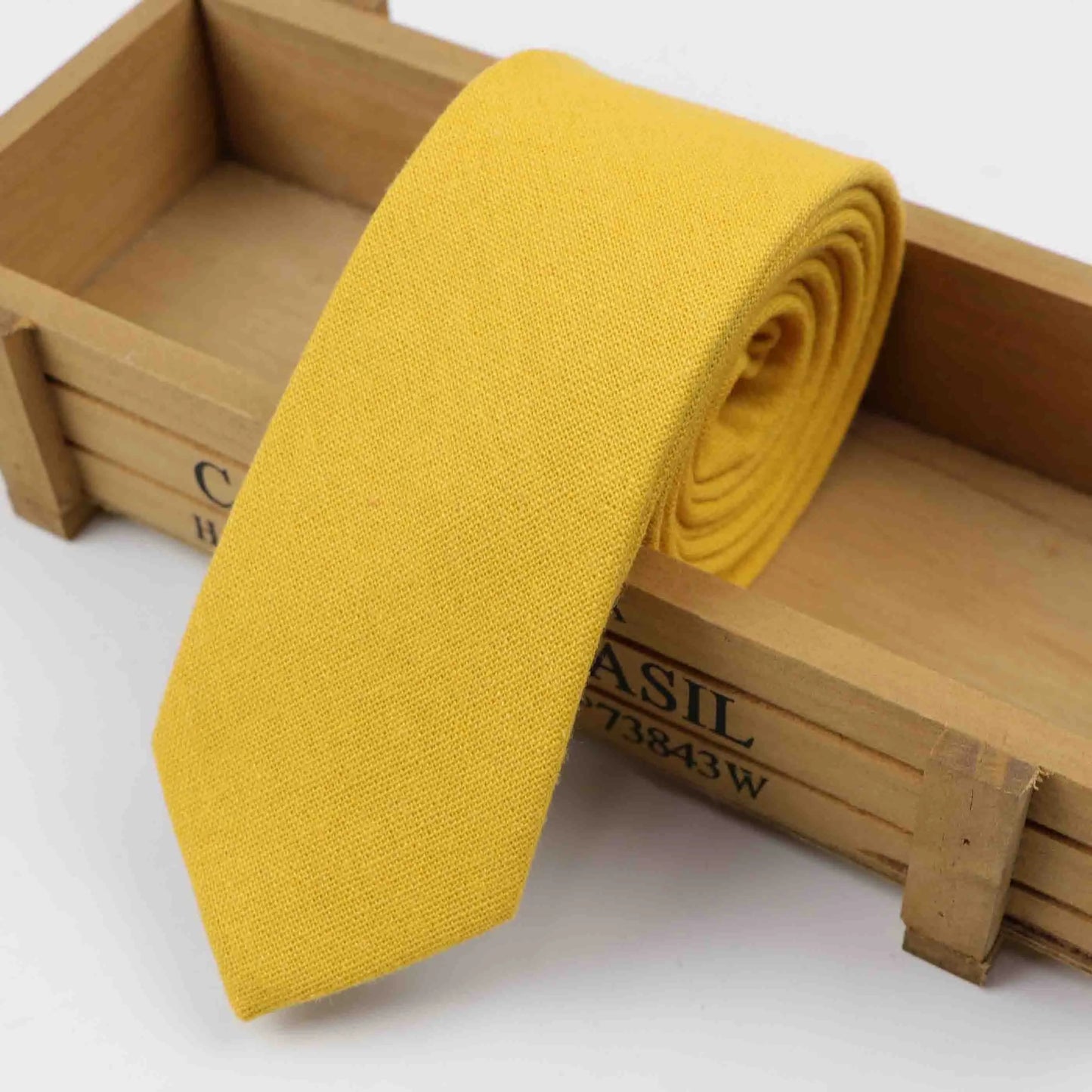 Cotton Ties Men's Solid Color Tie Narrow Necktie Slim Skinny Cravate Narrow Thick Neckties BAZAARHUBO