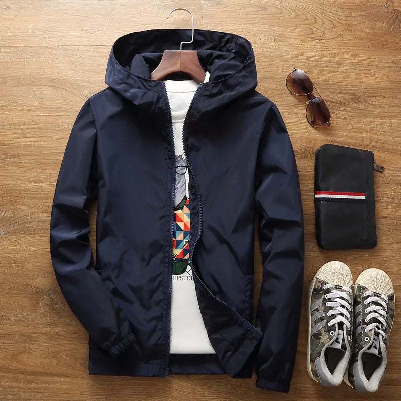 2026 New Women‘s Jacket Outerwear Spring Autumn Hooded Casual Windbreaker Coat Summer Sunscreen Clothing Family Size 7XL A8
