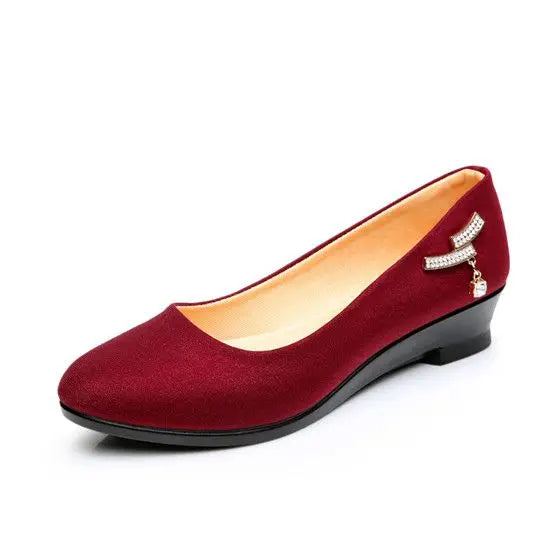 Women Ballet Wedges Shoes Female for Work Cloth Shoes Women Sweet Loafers Slip On Women's Wedges Shoes Oversize New Boat Shoes