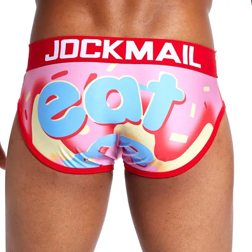 Animal Cartoon Print Men Underwear Nylon Ice Silk Sexy Men Briefs Breathable Slip Cueca Gay Male Panties Underpants Briefs