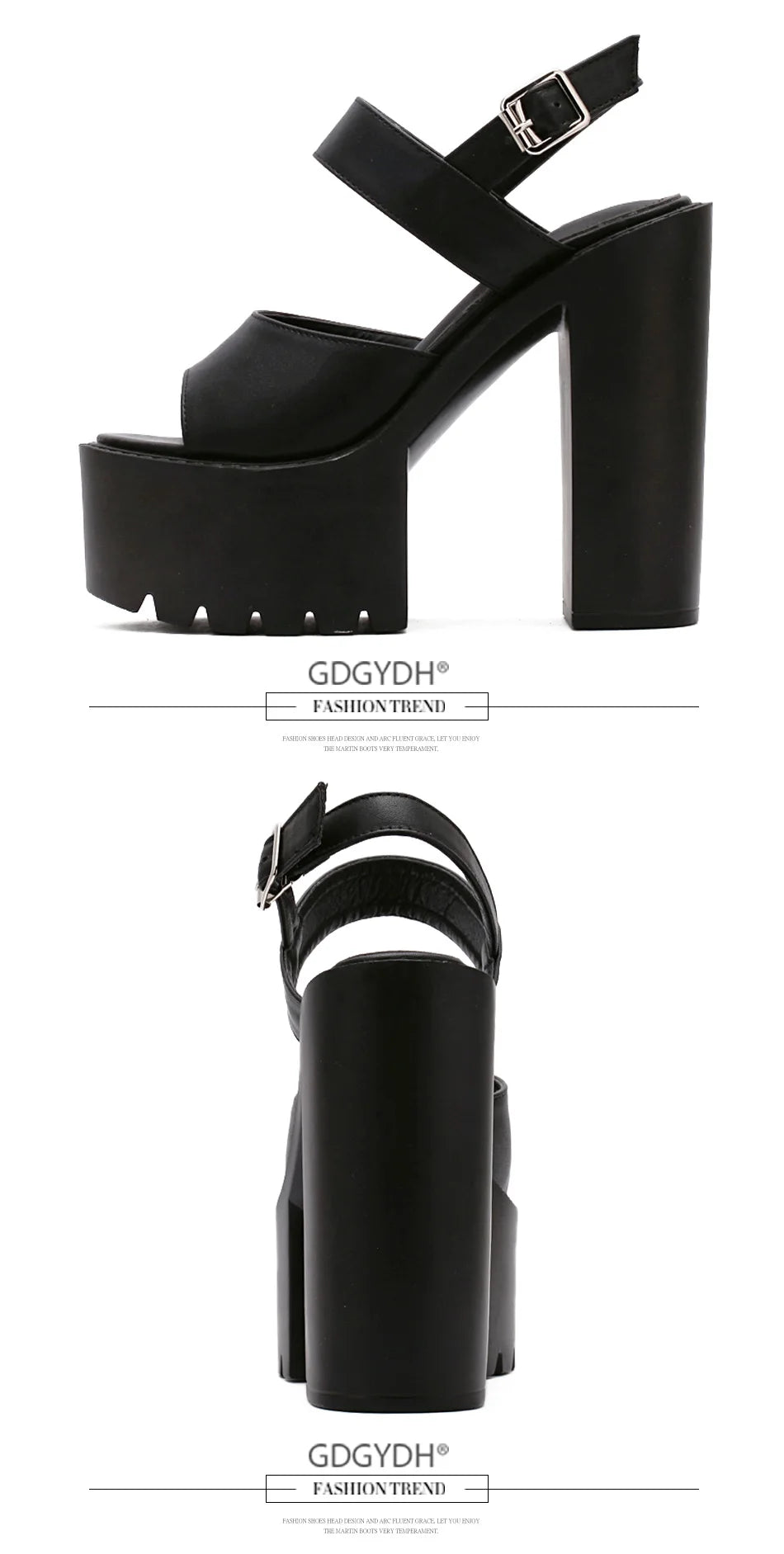 Gdgydh Black White Sandals Woman Extreme High Heels 2022 New Summer Ankle Strap Soft Leather Ladies Summer Shoes Platform Buckle