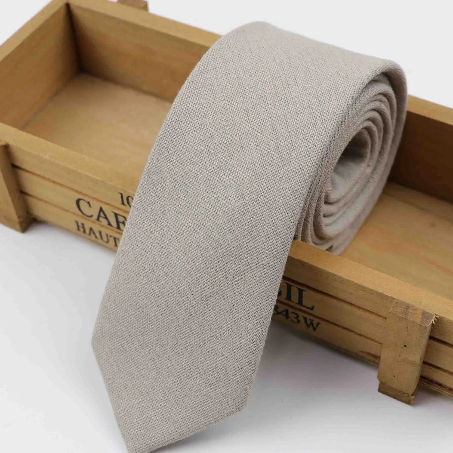 Cotton Ties Men's Solid Color Tie Narrow Necktie Slim Skinny Cravate Narrow Thick Neckties BAZAARHUBO