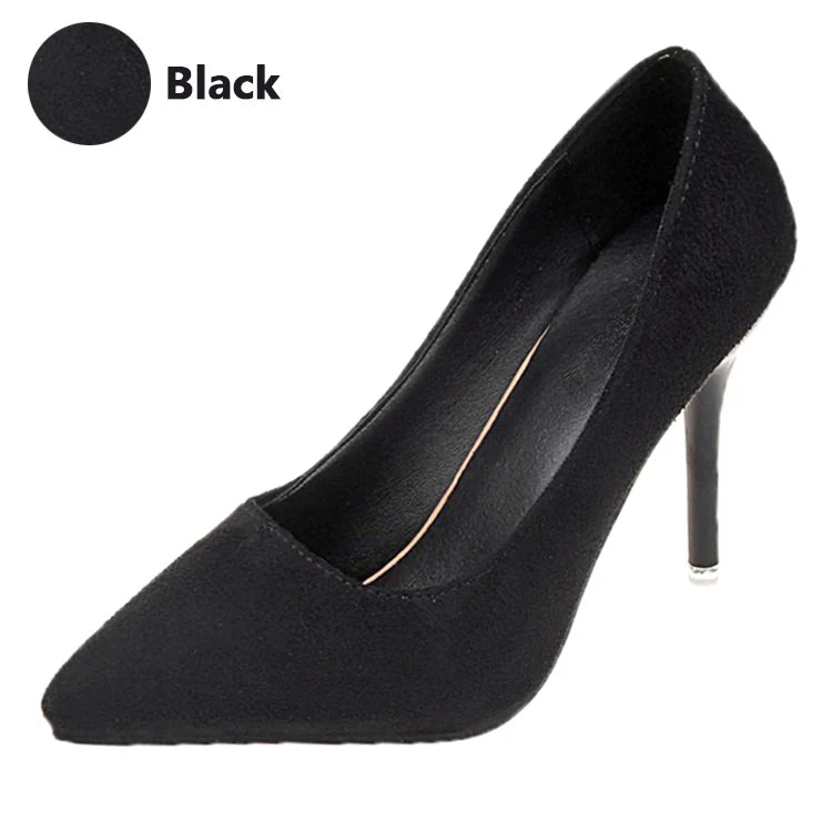 Aphixta Shoes Woman Super High Heels Pumps Nude 10cm Thin Heels Wedding Shoes Party Ladies Shoes US Large Size 48 Classic Pumps