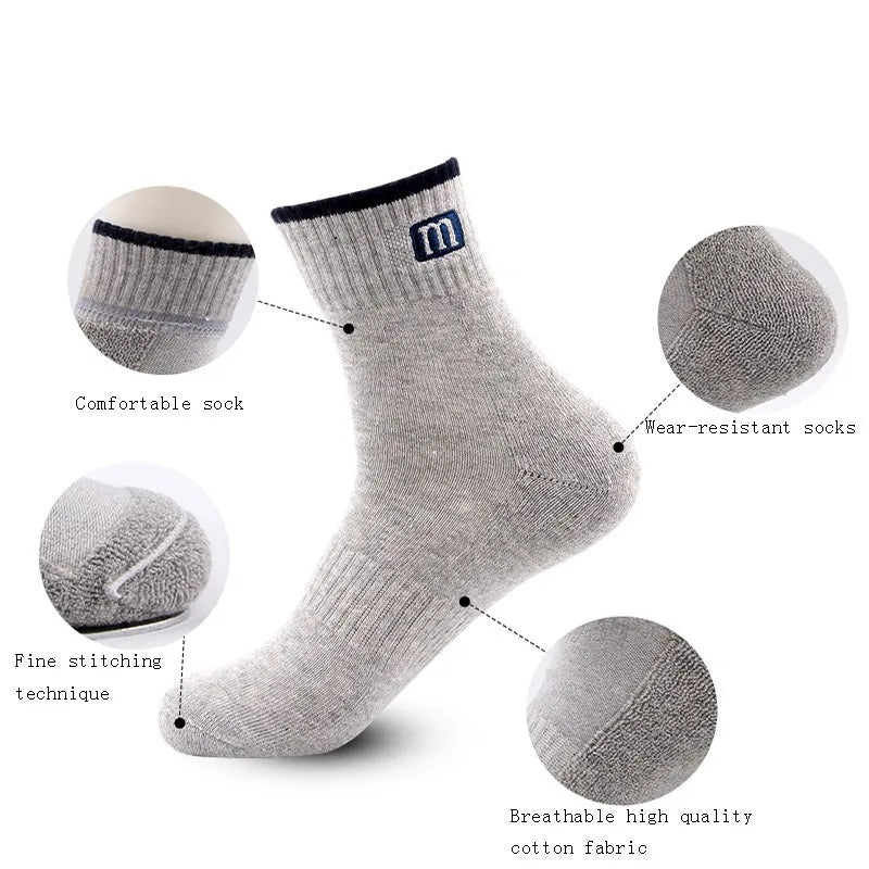 3Pairs/Lot High Quality Men's Socks Cotton Fashion Sports Male Socks Breathable Comfortable Plue Men Socks