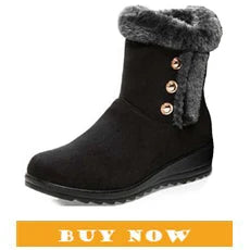 BEYARNE Small Size 32 -43 Block Heel Platform Shoes Fall Winter  OL Elegant High Heels Ankle Boots Women Warm Plush Boot