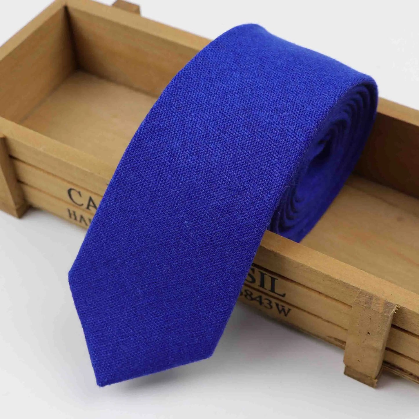 Cotton Ties Men's Solid Color Tie Narrow Necktie Slim Skinny Cravate Narrow Thick Neckties BAZAARHUBO
