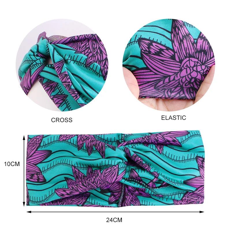 African Print Stretch Bandana Head Wrap Long Scarf Satin Floral Ankara Dashiki Women Party Turban Headwear Cap Hair Accessories