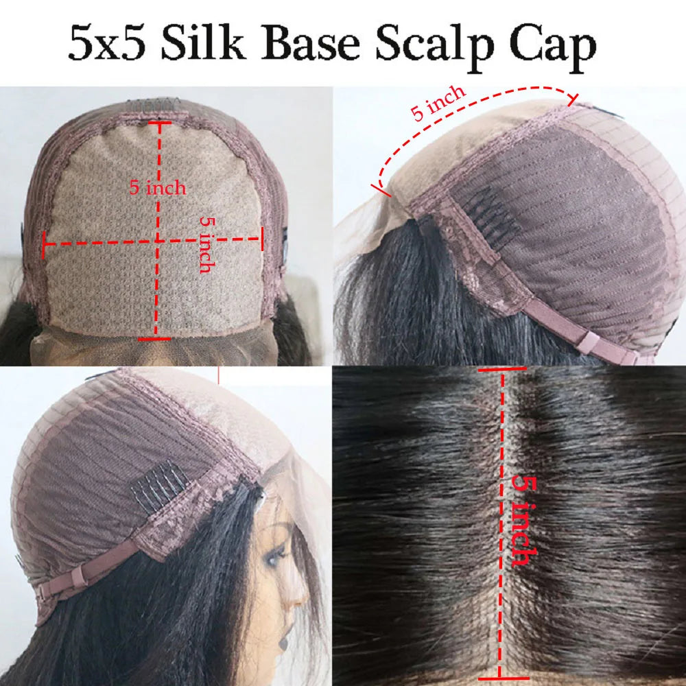 Glueless Silky Straight Human Hair Jet Black Deep Part 13x4 Silk Top Lace Front Wigs Pre Plucked 13x6/360/Full Lace Wigs