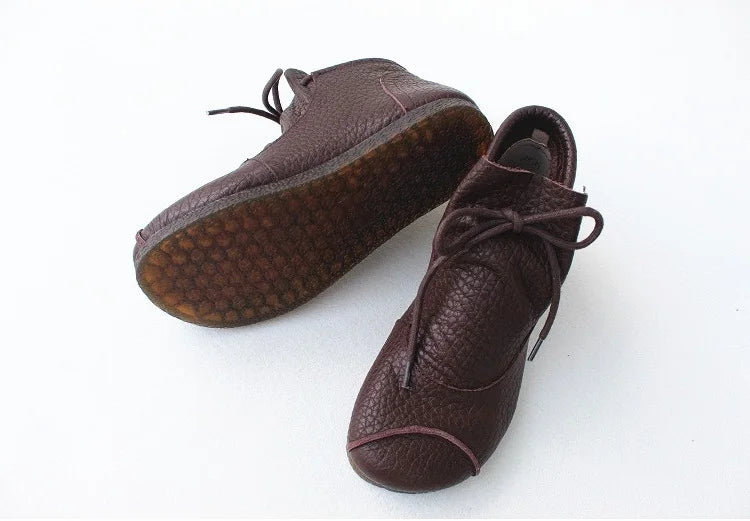 Careaymade-Genuine leather women's boots Fashion retro warm Oversized shoes cow leather Pure handmade ankle boots Casual boots
