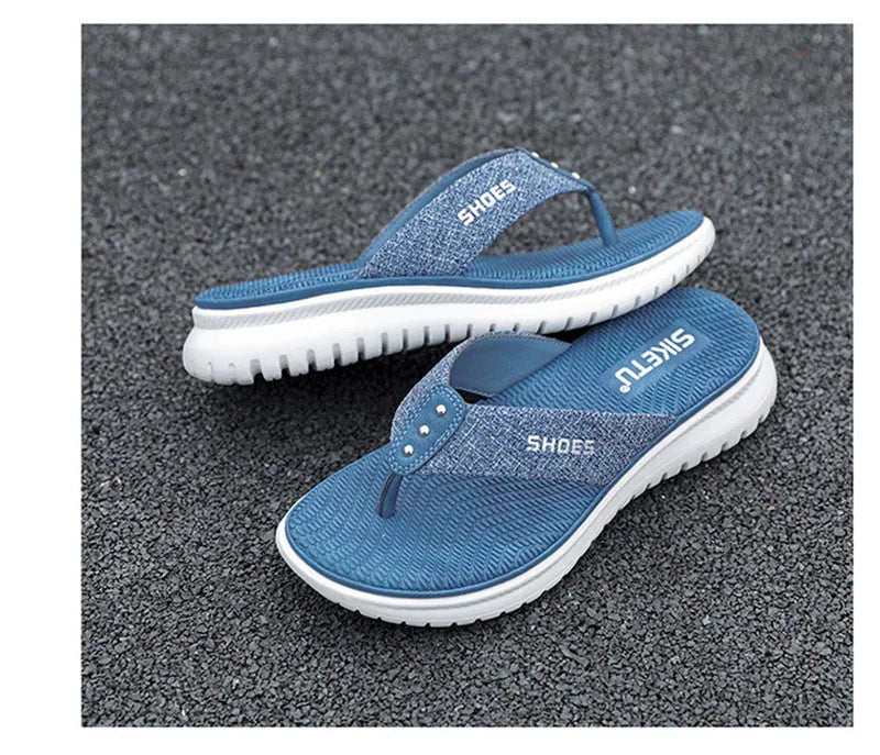 Summer Shoes Women Beach Slippers Fashion Holiday Slippers Flip Flops Thick Sole Soft Casual Ladies Footwear Big Size A3425