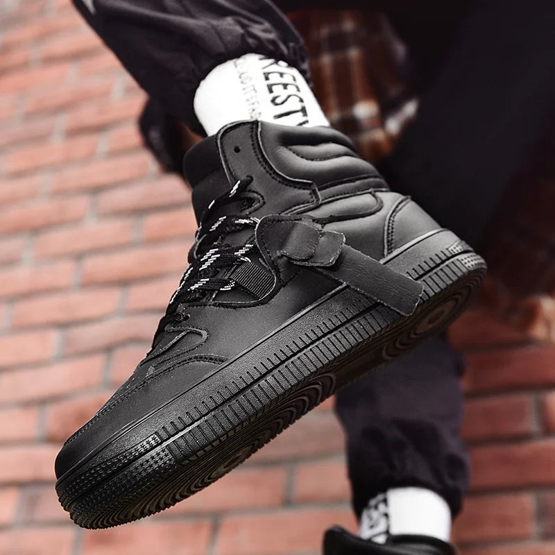 Autumn Collection Men's High Top Sneakers Breathable Skateboarding Running Shoes Casual Board Tenis Masculino Walking Shoes
