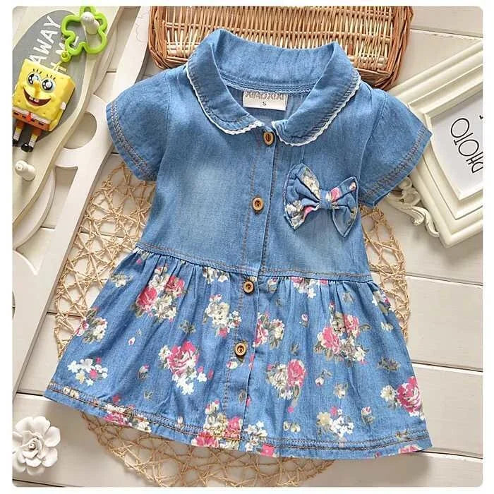 New Summer Baby Girls Clothes Children Cute Fashion Short Sleeved Dress Toddler Casual Costume Infant Outfits Kids Sportswear
