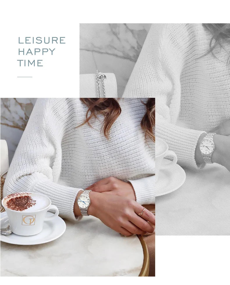 CARNIVAL Brand High-end IW Series Luxury MIYOTA Mechanical Watch for Women Stainless Steel Sapphire Mirror Automatic Watches