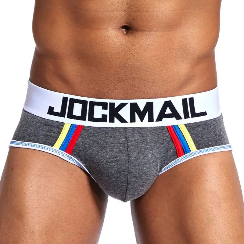 Sexy Men Underwear Briefs U Convex Big Penis Pouch Design Wonderjock Men Cotton Briefs for Man Bikini Adjustment Ring Cock