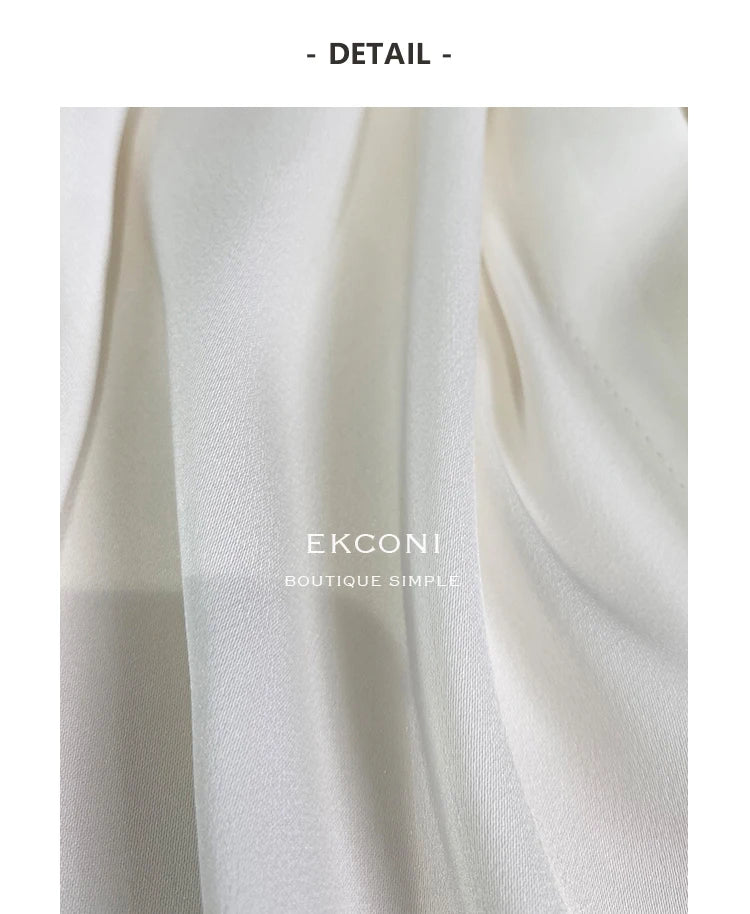 Stylish Elegant Turn Down Collar White Long Sleeve Satin Shirts Fashion Woman Vintage Blouse 2024 Office Lady Tops Blusas 16946