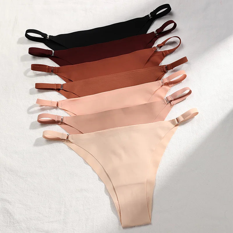 1Pc/2Pcs/4Pcs/7Pcs/Set Hot Sale Women's Panty Thin Belt Sexy Cotton Crotch Briefs Comfortable Breathable Seamless Panties