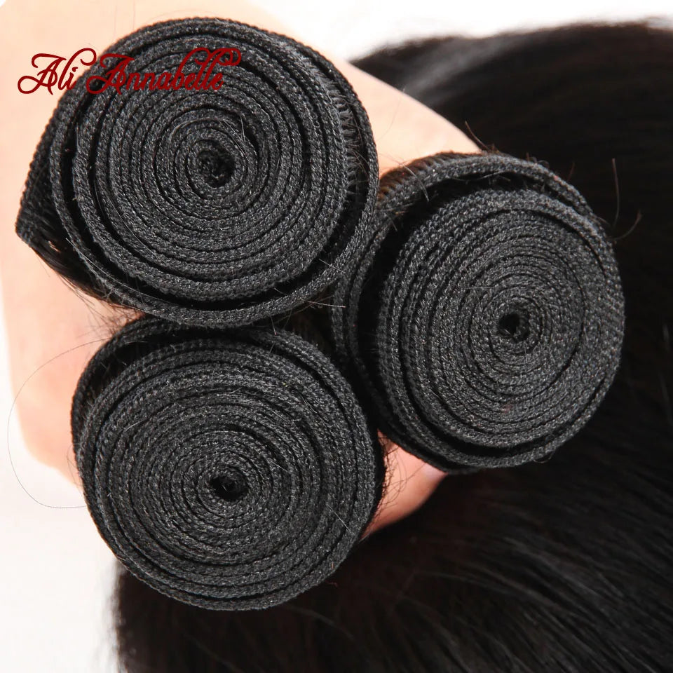 Body Wave Human Hair Bundles Peruvian Human Hair Weave Bundles 1/3/4 PCS Bundles Deal Ali Annabelle Hair Extensions 30 Inch