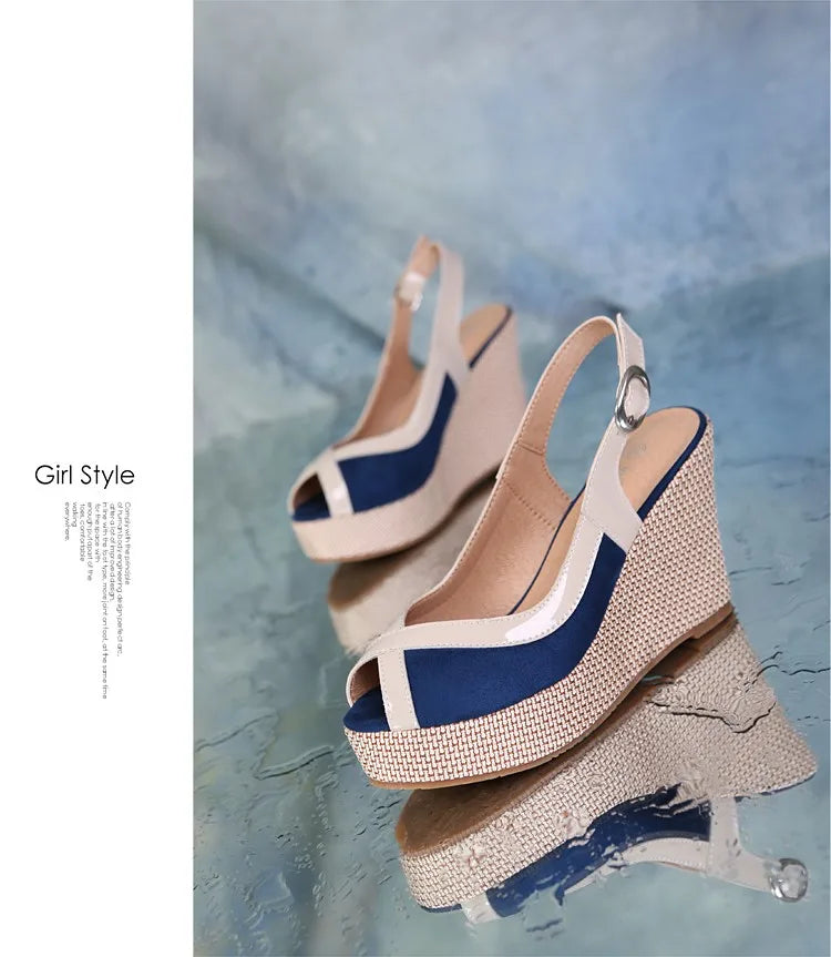 EAGSITY Platform peep toe suqare heel slip on pumps ankle strap sandals for women ladies high heel shoes party dacning