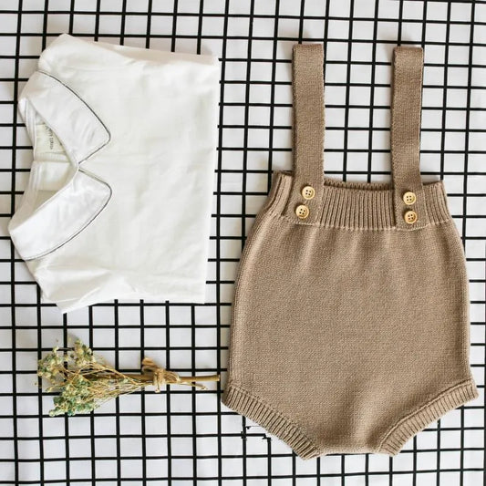 New 2024 Baby Knitting Rompers Cute Overalls Newborn Baby Boys Clothes Infantil Baby Girl Boy Sleeveless Romper Jumpsuit 0-24M
