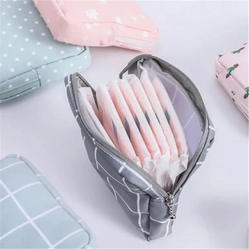 Fashion Women Small Cosmetic Bags Travel Mini Sanitary Napkins Make Up Coin Money Card Lipstick Storage Pouch Purse Bags