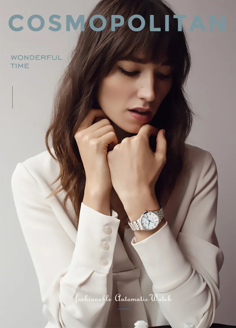 CARNIVAL Brand High-end IW Series Luxury MIYOTA Mechanical Watch for Women Stainless Steel Sapphire Mirror Automatic Watches