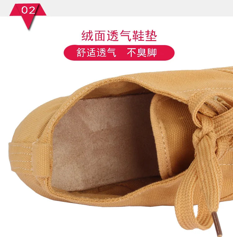 Children Canvas Ballet Shoes Kids' Soft Dance Shoes Women Men Dancing Ballroom Latin Modern Jazz Shoes Yoga Training Footwear