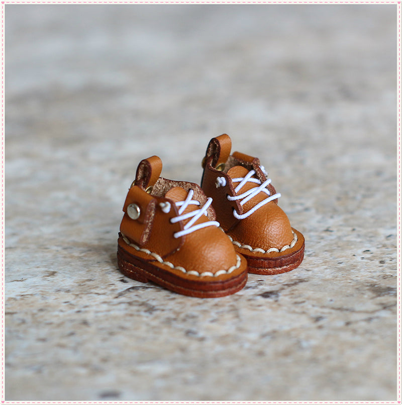 OB11 Doll Shoes Fashion Cowhide Boots Shoes for GSC, YMY, Obitsu 11, 1/12bjd Doll Accessories