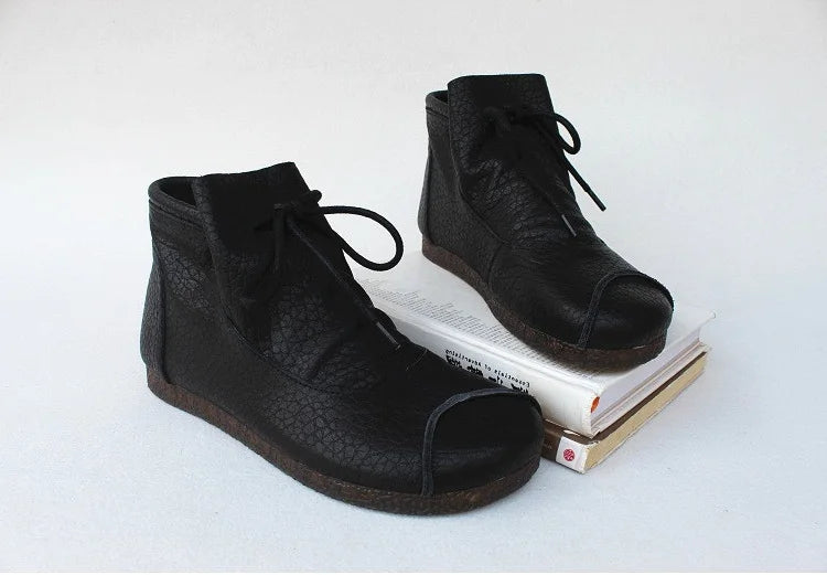 Careaymade-Genuine leather women's boots Fashion retro warm Oversized shoes cow leather Pure handmade ankle boots Casual boots