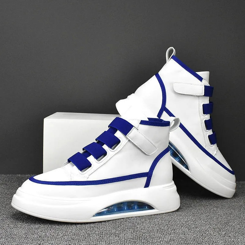 New Explosive Men's Shoes Mesh Surface Breathable Sports Leisure Running Shoes Thick Soles Increase Daddy Shoes