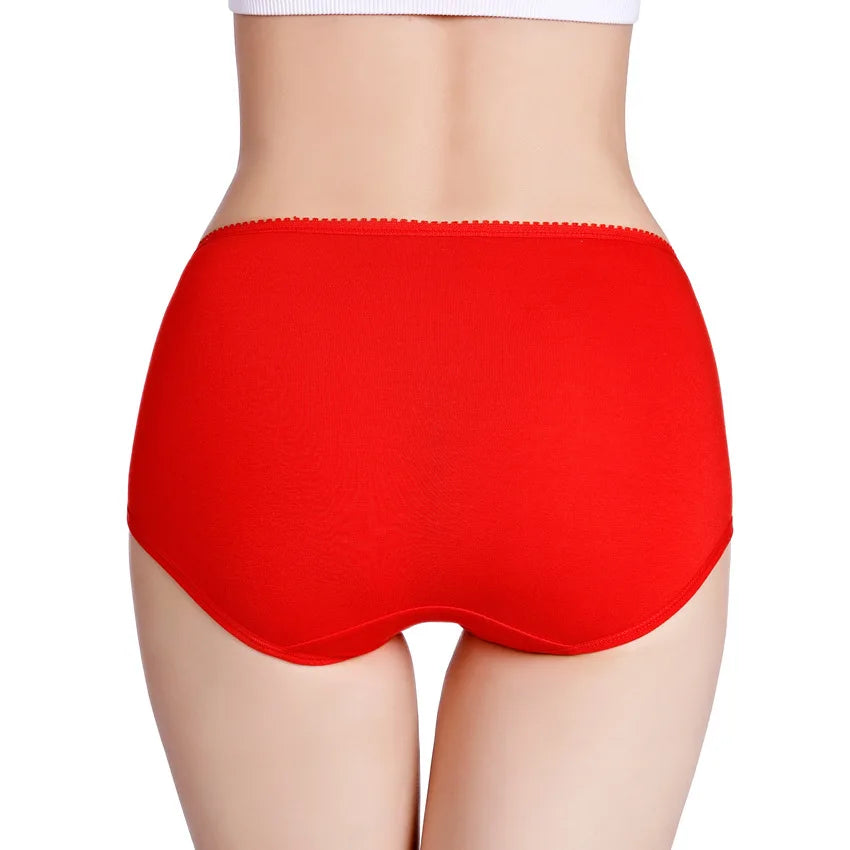 3Pcs Women's Panties Plus Size High Waist Underwear Female Sexy Lingerie Cotton Brief Gril Underpant Breathable Intimates Ladies