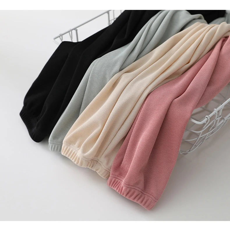 Kids Clothes for Teen Girls Pink Pants 2 To 12 Year Fashion 2022 Summer Green Casual Wide Leg Pants Children Loose Cool Trousers