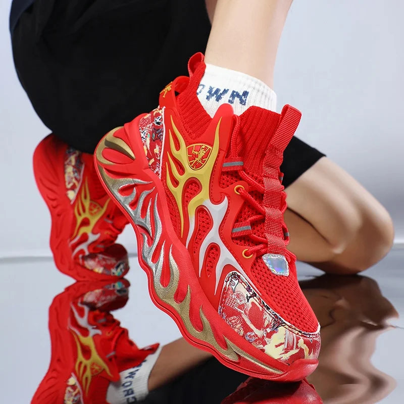 2023 New Tide Shoes for Mens Fashion Sneakers Non-slip Lightweight Running Shoes Outdoor Ankle Shoes Plus Size Men Sneakers