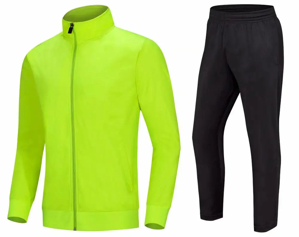 Winter velvet Running sets Jacket with pants Men kids Gym Fitness Workout Sportswear soccer football Hooded Jogging Sports sets