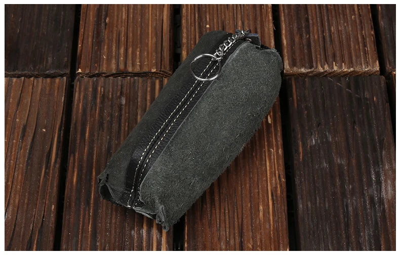 EISIPURI Genuine Cow Leather Men Women Key Bag Small Business Kay Case Women Housekeepers Wholesale purse keychain wallet