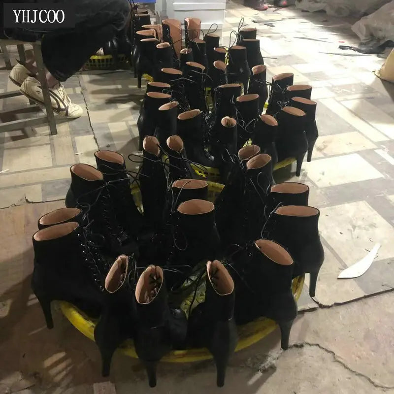 Women's Jazz Dance High Heels Shoes Black Sandals Sexy Party Stilettos Boots for Ballroom Jazz Dancing Heels Shoes Women Size 46